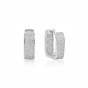 Chunky Pavé Hoop Earrings — image 3