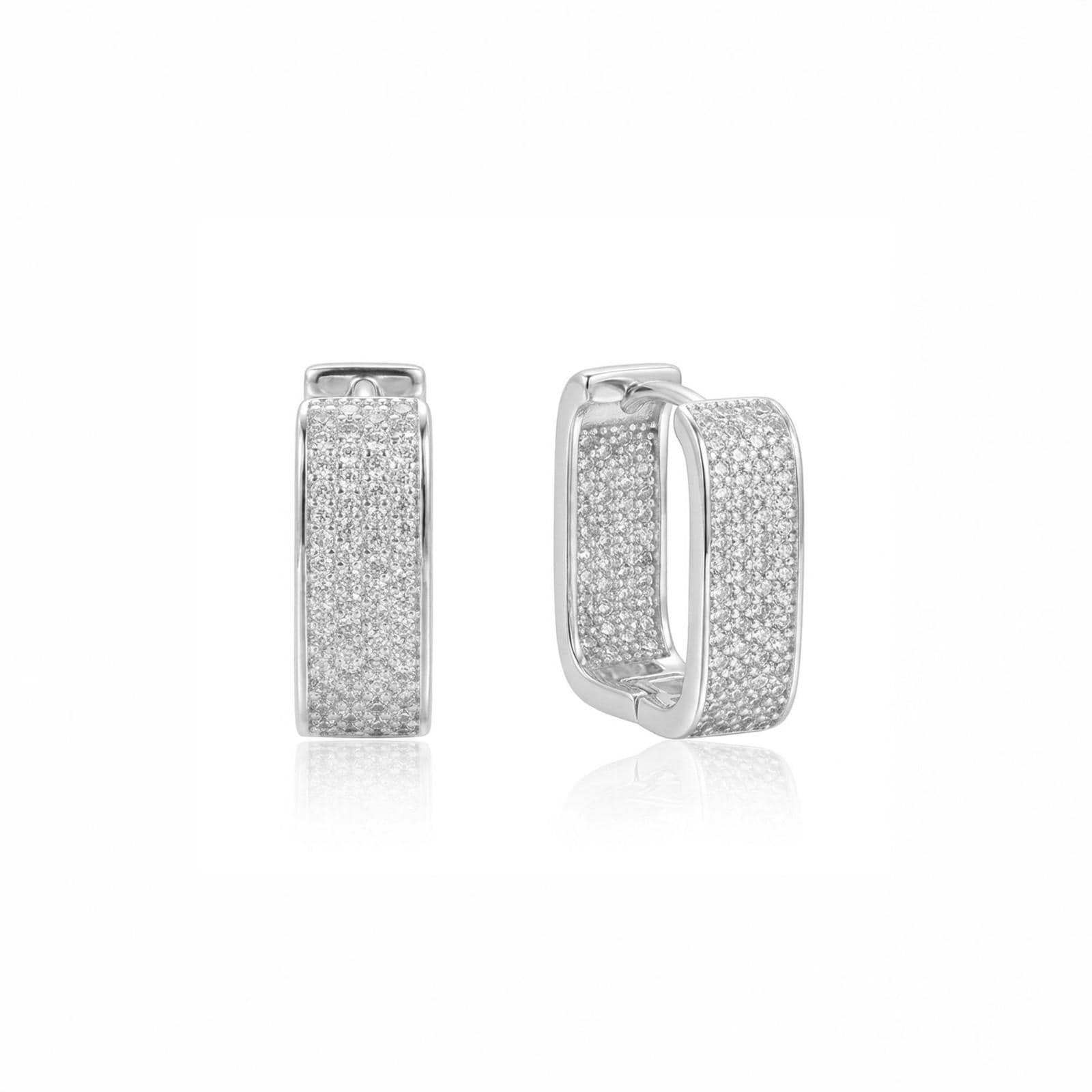Chunky Pavé Hoop Earrings — image 3
