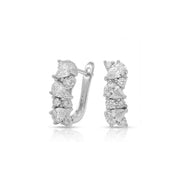 Pear-Cut Crystal Huggie Earrings — image 2