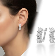 Pear-Cut Crystal Huggie Earrings — image 7