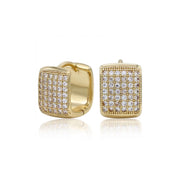 Square Pavé Huggie Earrings — image 3