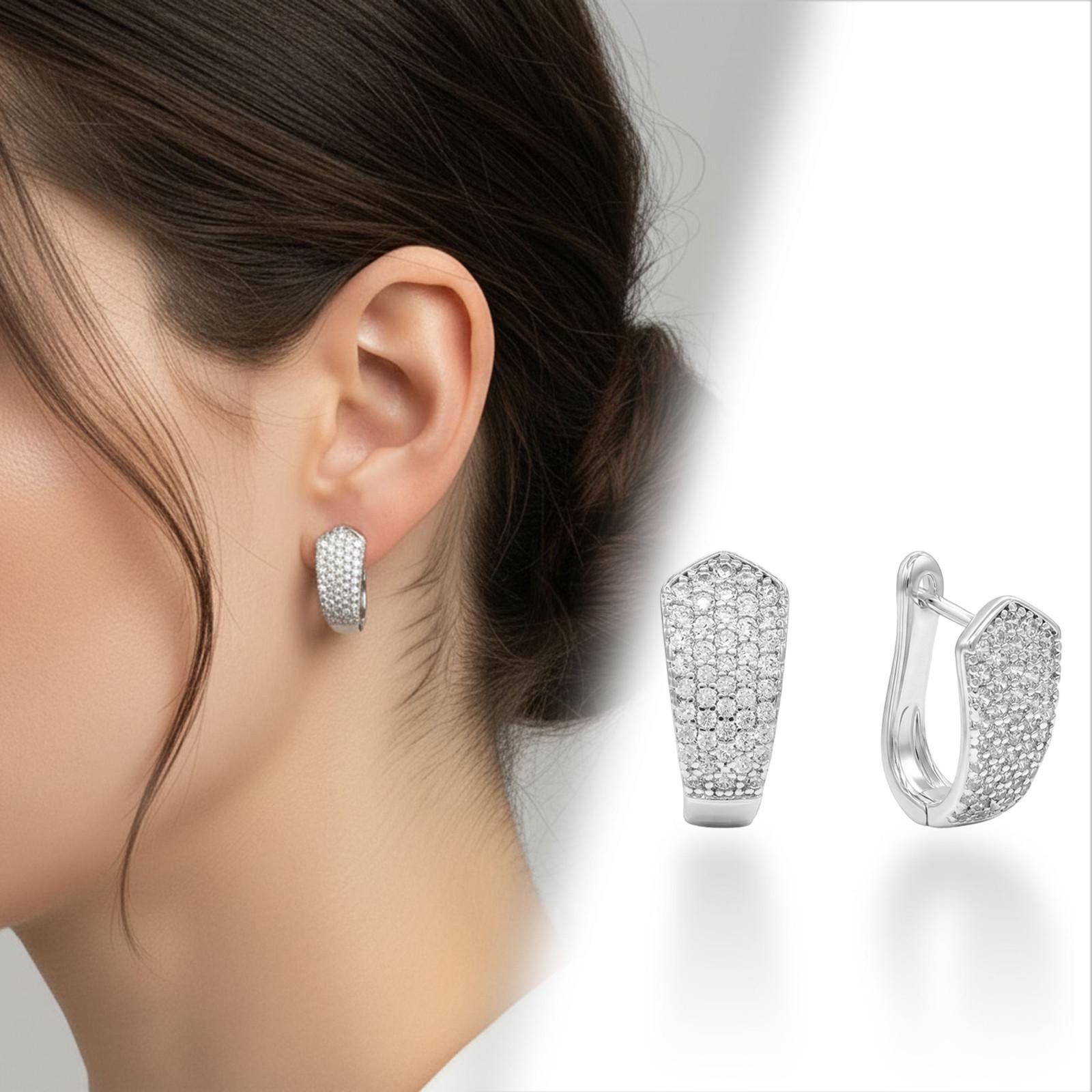 Micro Pavé Huggie Earrings — image 8