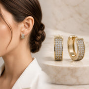 Micro Pavé Chunky Hoop Earrings — image 1
