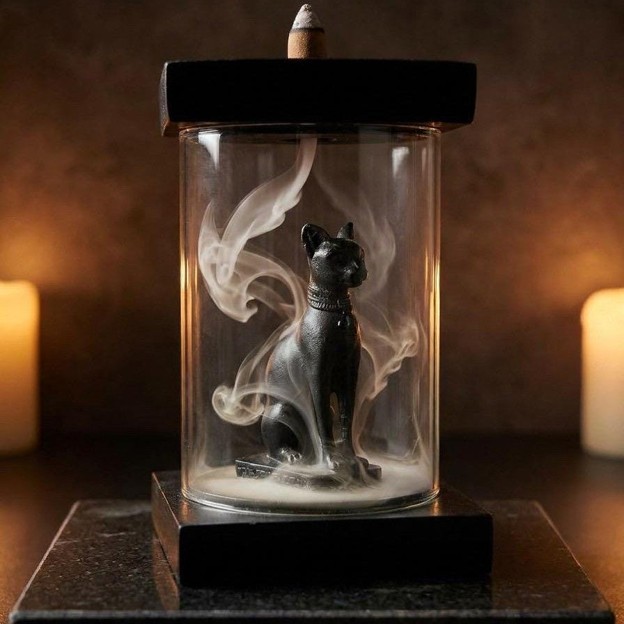 Sphynx Cat Backflow Incense Burner — image 1