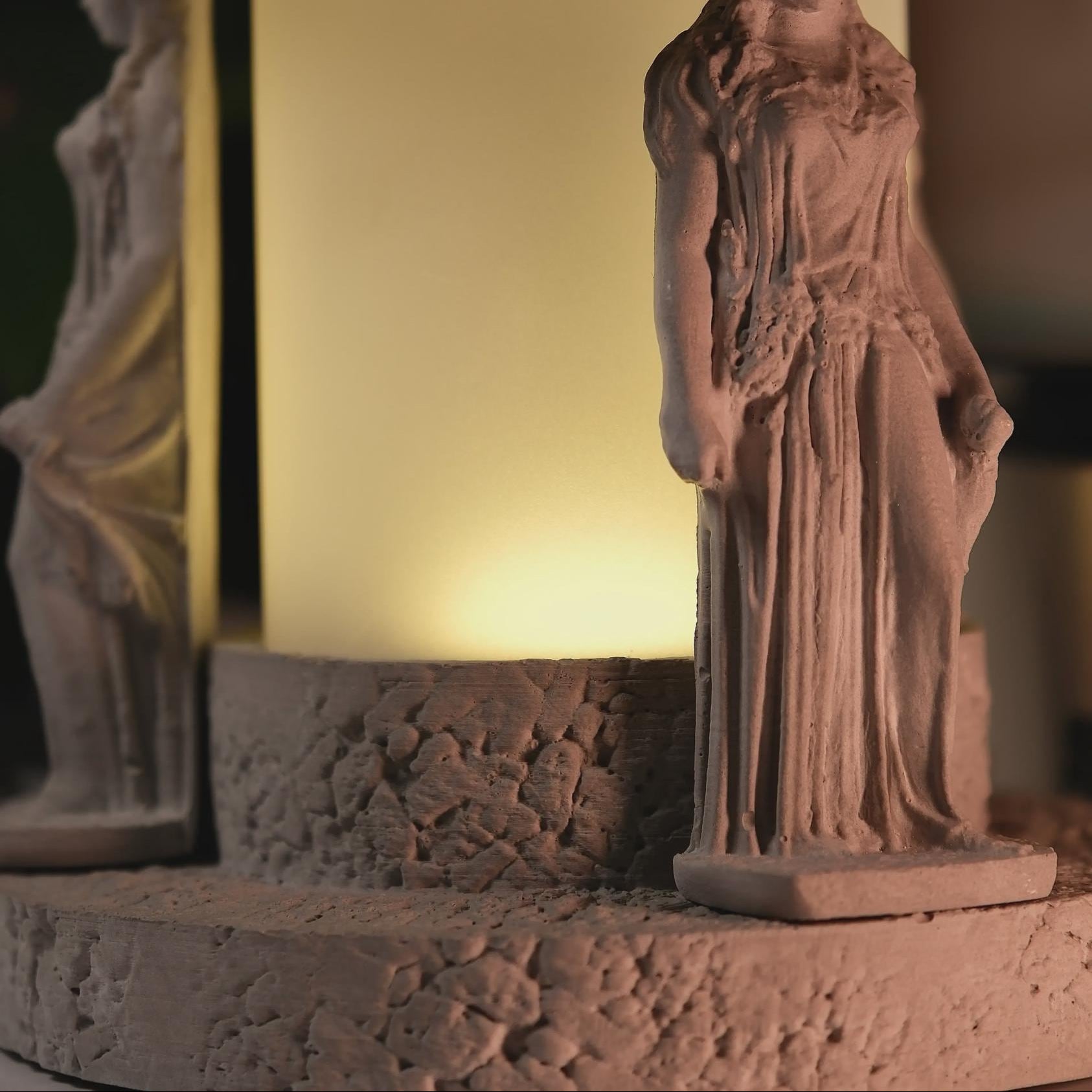 Caryatid Aura Greek Temple Table Lamp — image 6