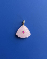 Rose Quartz Shell Gold Necklace — image 6