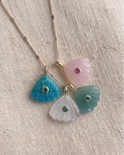 Rose Quartz Shell Gold Necklace — image 7