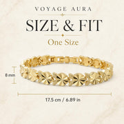 Floral Gold Link Bracelet — image 5