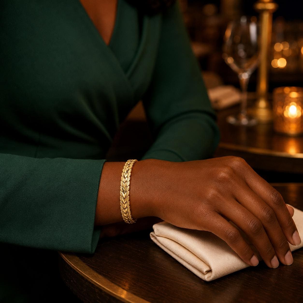 Arrow Gold Bangle – 8mm — image 4