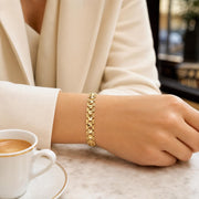 Wide Gold Bangle – 8mm — image 6