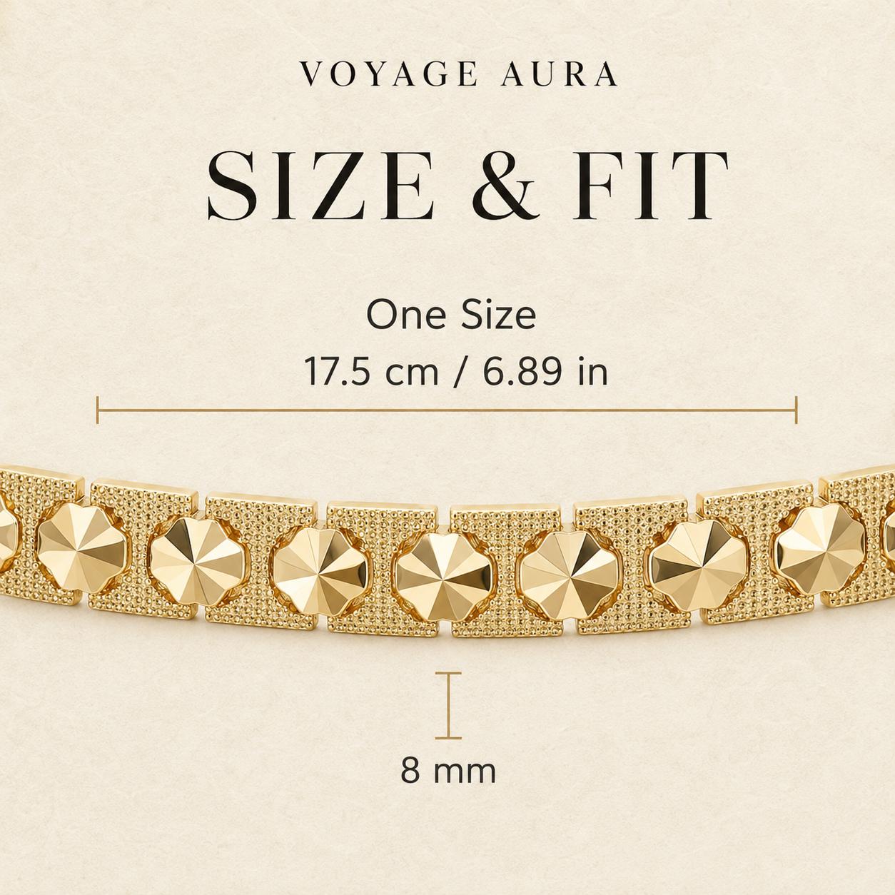 Wide Gold Bangle – 8mm — image 2