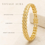 Double X Gold Bracelet — image 2