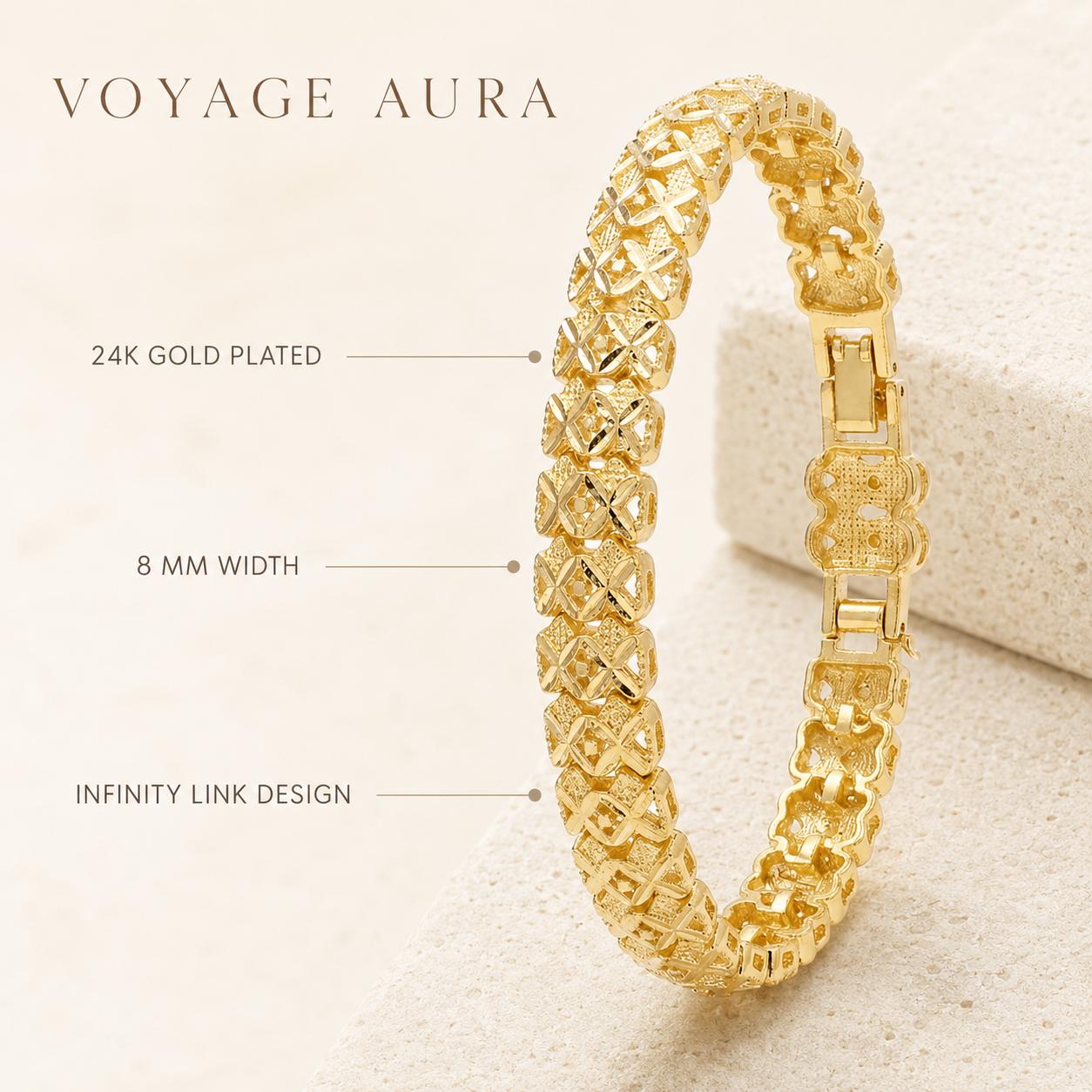 Double X Gold Bracelet — image 2