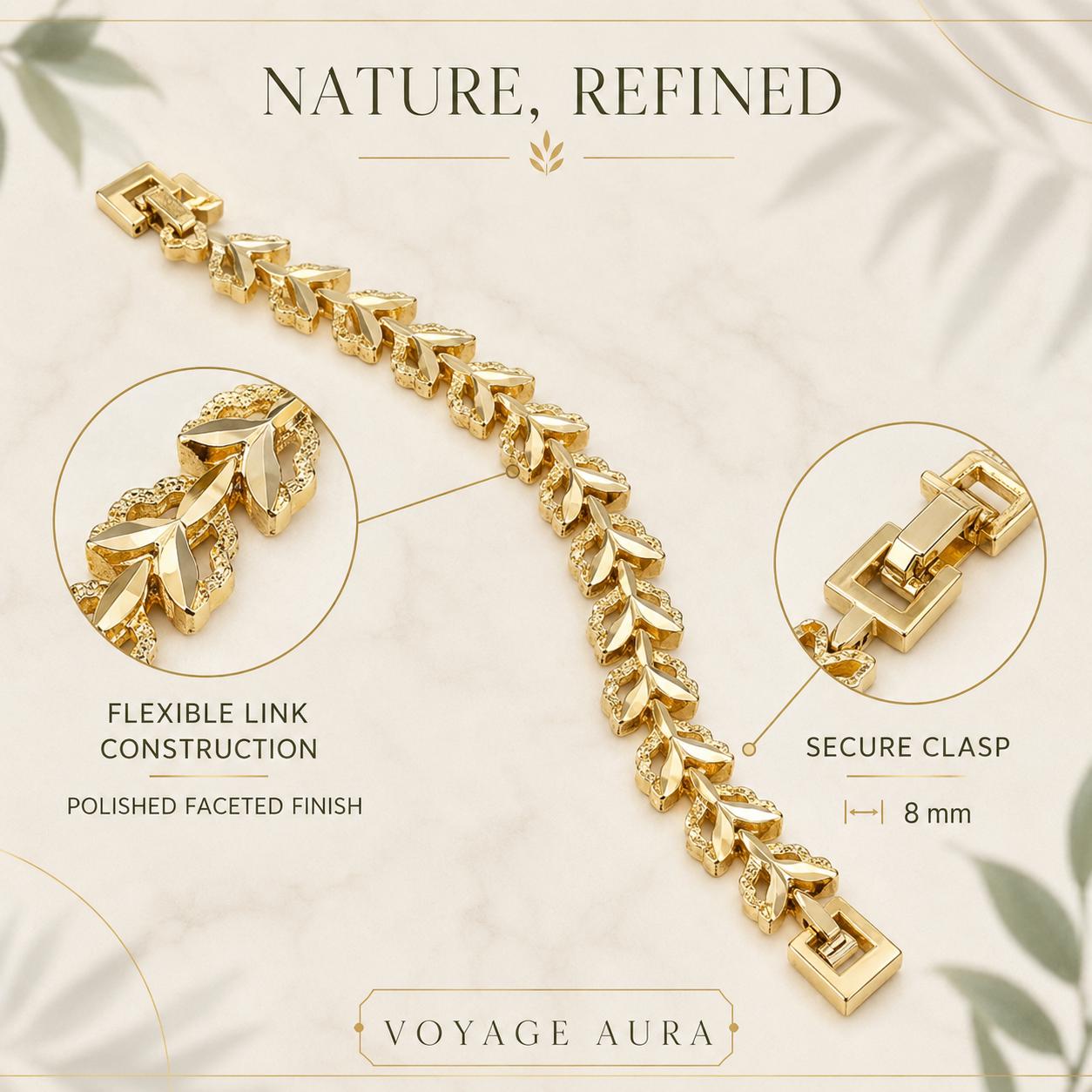 Laurel Leaf Gold Bracelet — image 5