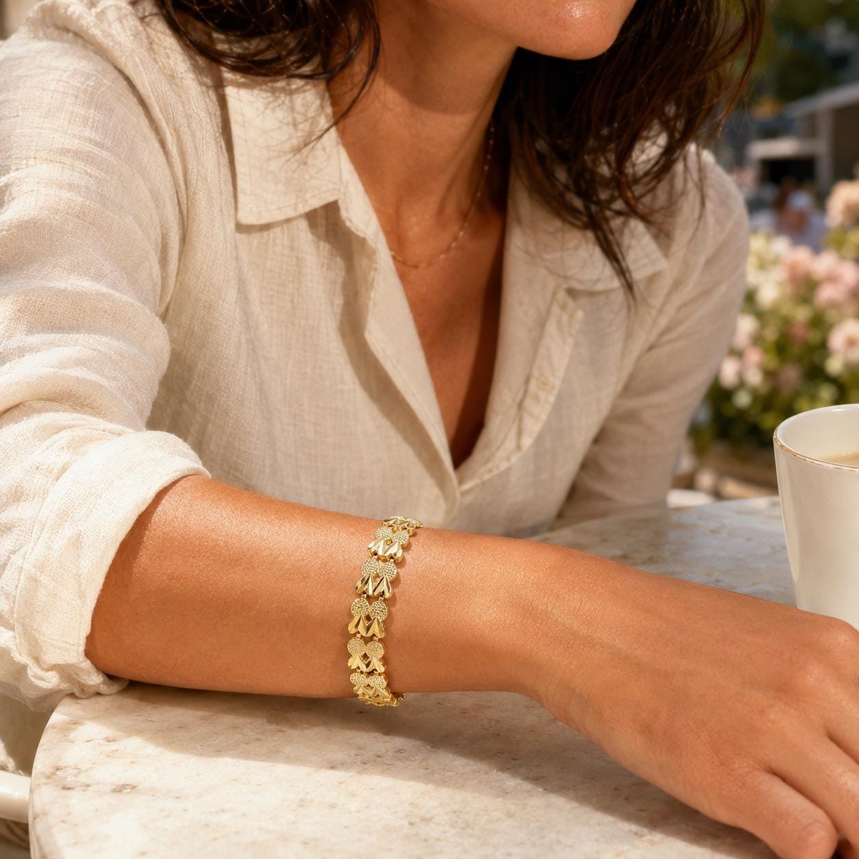 Pineapple Heart Gold Bracelet — image 6
