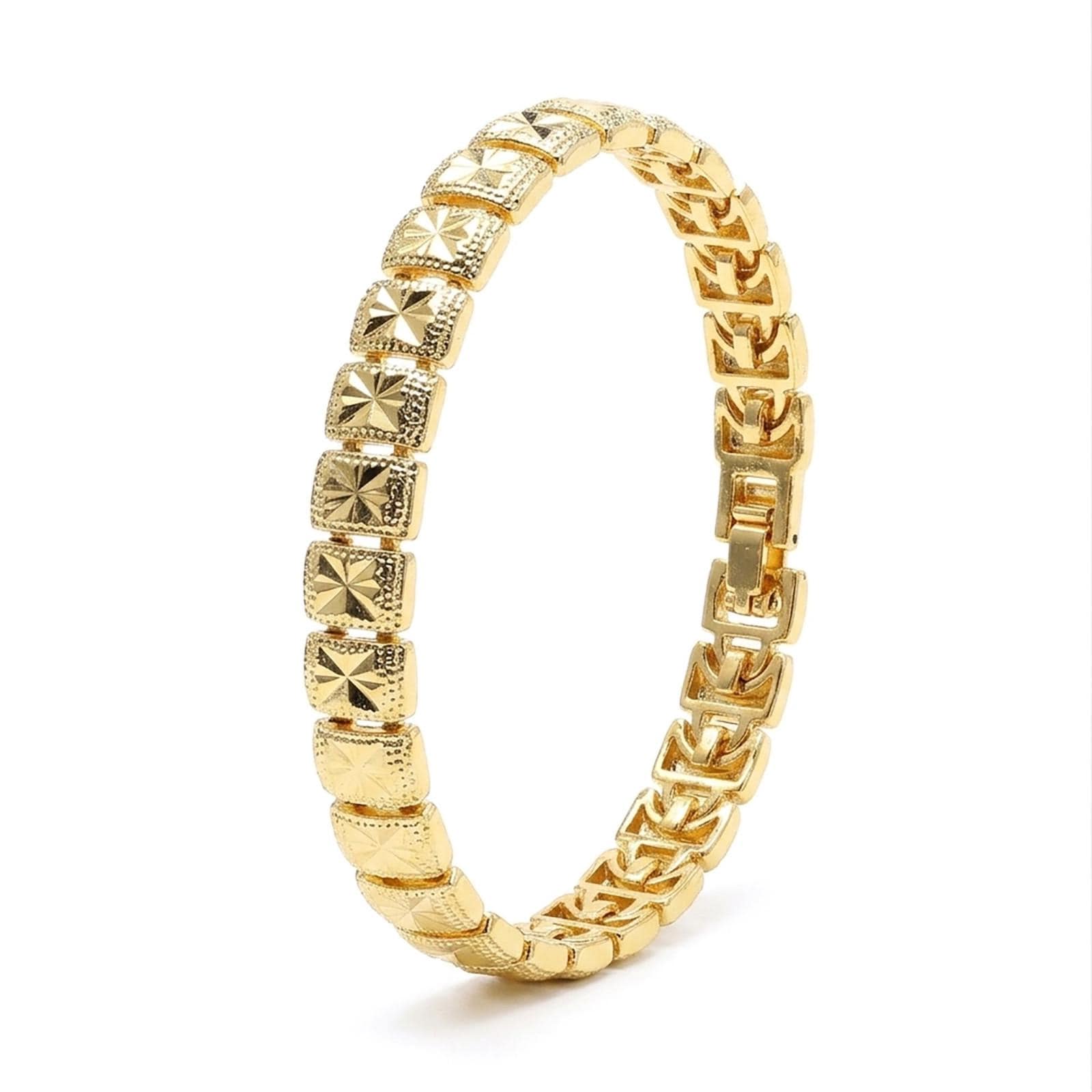 Geometric Gold Bangle — image 10