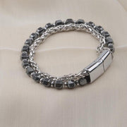Hematite & Silver Chain Bracelet — image 8
