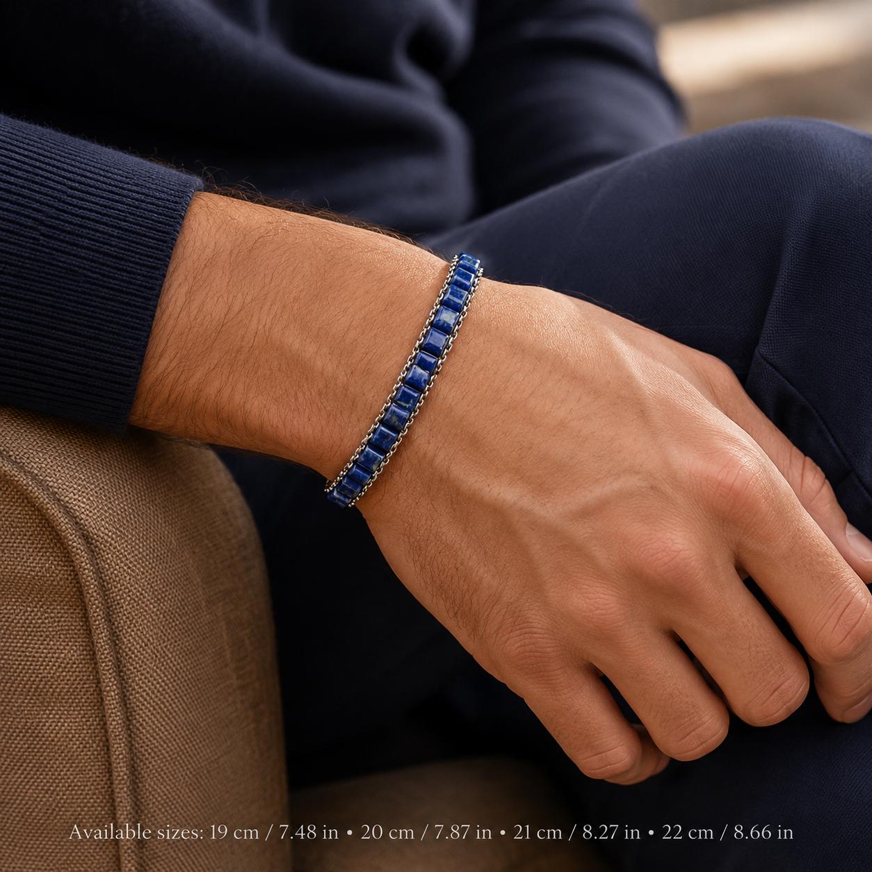 Lapis Lazuli Leather Bracelet — image 3