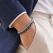 Gemstone Silver Chain Bracelet for Men — image 5