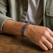 Lapis Lazuli Men’s Bracelet – Silver Chain — image 8