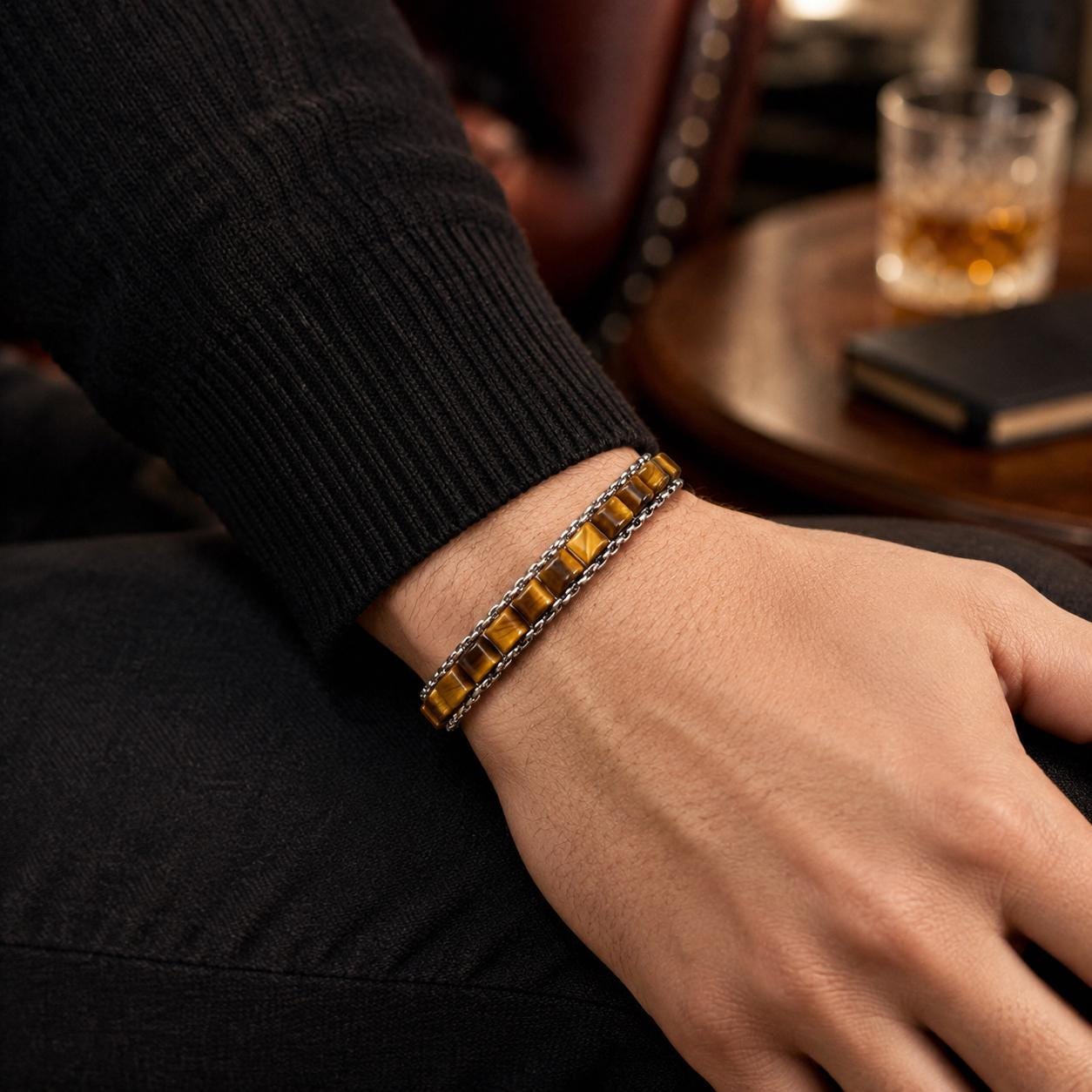 Tiger Eye Woven Bracelet – Men’s Design — image 5