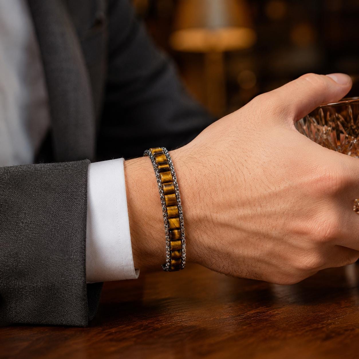 Tiger Eye Woven Bracelet – Men’s Design — image 8