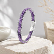 Amethyst Chain Bracelet – Purple Stone — image 4