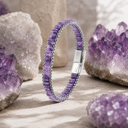 Amethyst Chain Bracelet – Purple Stone — image 9