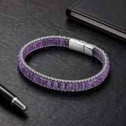 Amethyst Chain Bracelet – Purple Stone — image 7