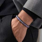 Amethyst Leather Bracelet – Purple Stone — image 7