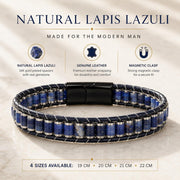 Lapis Lazuli Leather Bracelet — image 2