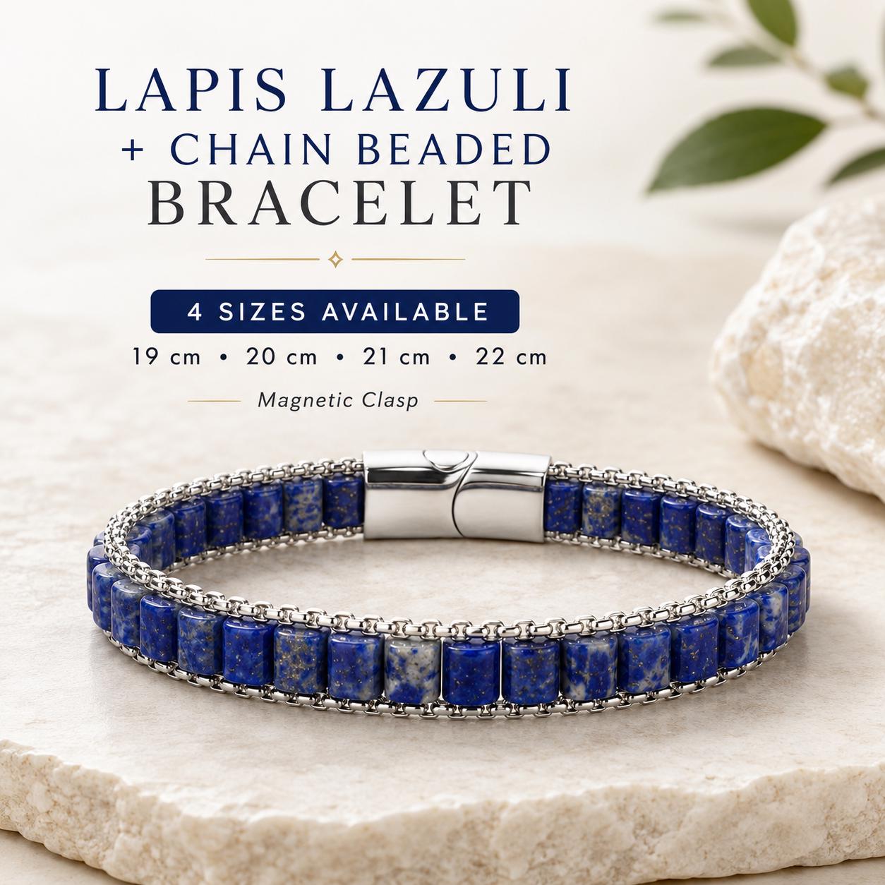 Lapis Lazuli Chain Bracelet — image 2