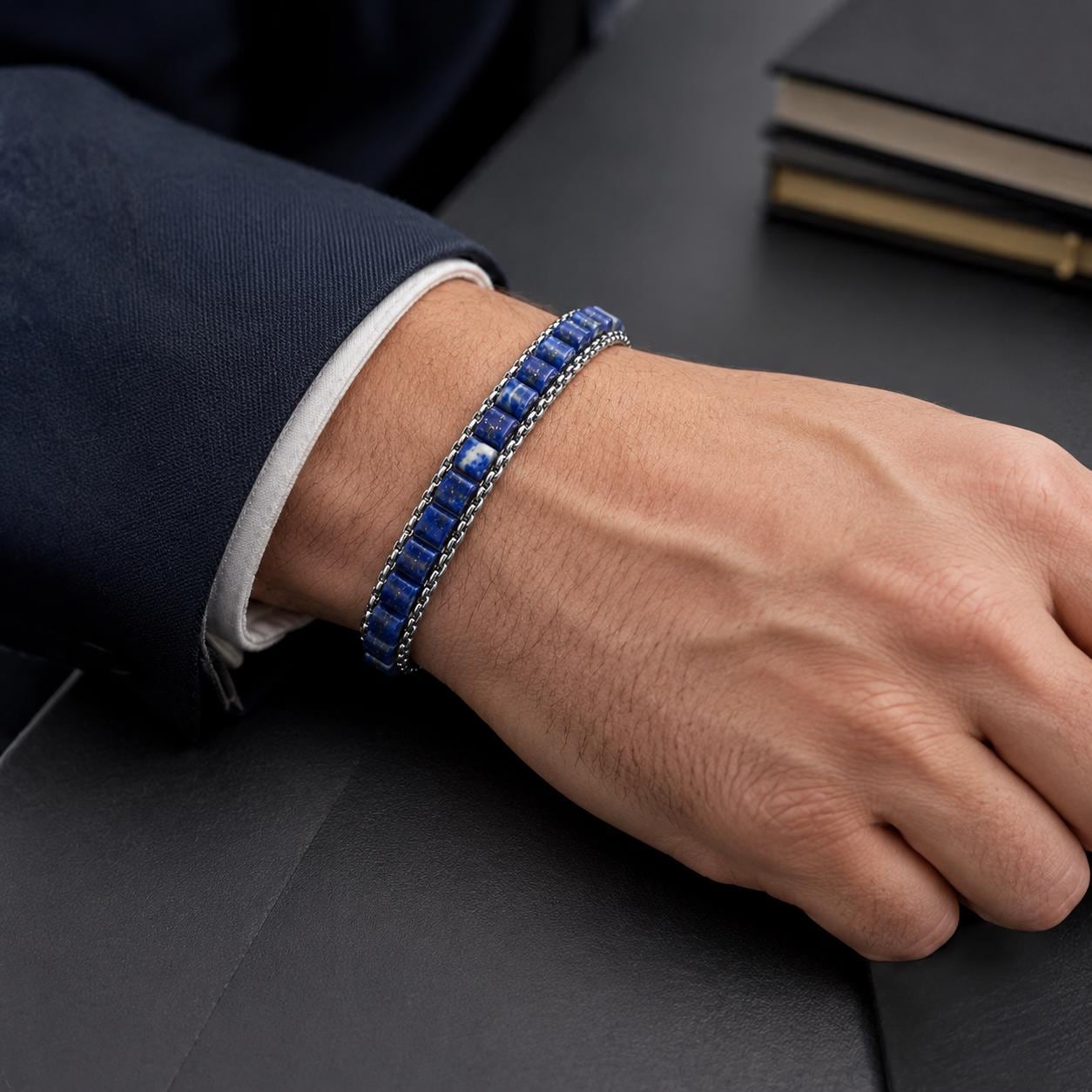 Lapis Lazuli Chain Bracelet — image 5
