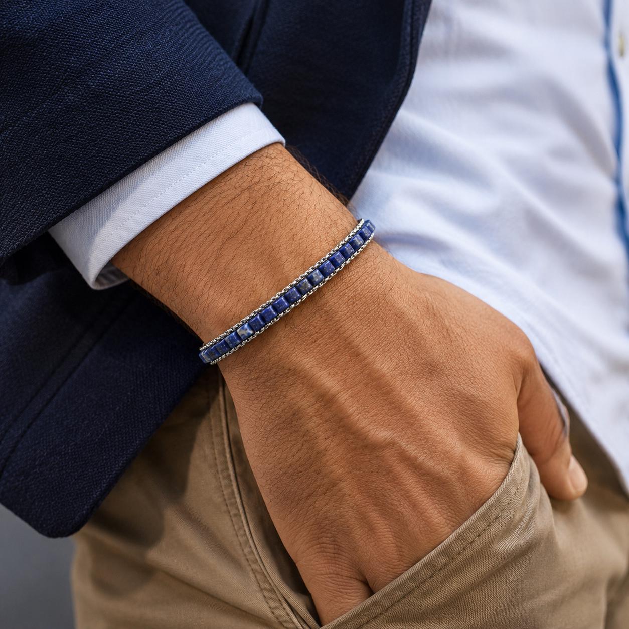 Lapis Lazuli Chain Bracelet — image 6