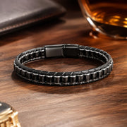 Onyx & Hematite Cord Bracelet for Men — image 3
