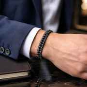Onyx & Hematite Cord Bracelet for Men — image 7
