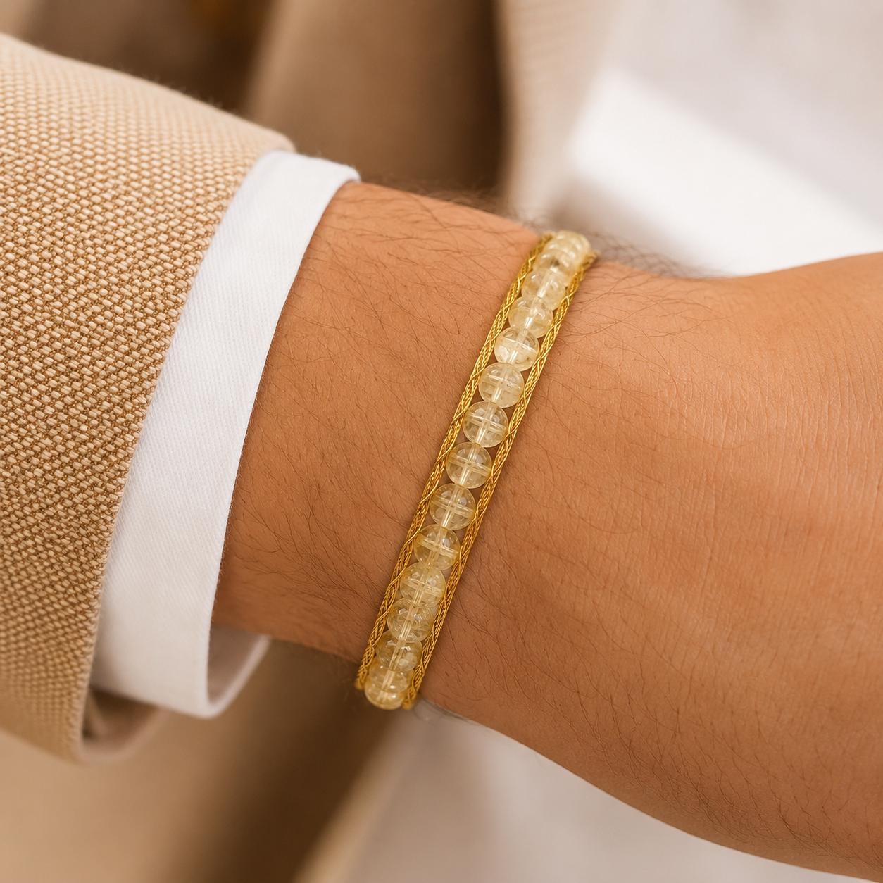 Citrine Men’s Gemstone Bracelet — image 5