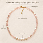 Freshwater Pearl & Pink Crystal Necklace — image 2