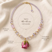 Dried Rose Quartz & Pearl Necklace — image 2