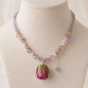 Dried Rose Quartz & Pearl Necklace — image 4