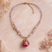 Dried Rose Quartz & Pearl Necklace — image 10