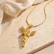 Cherub Angel Gold Pendant Necklace — image 6