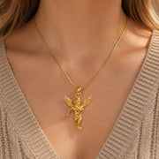 Cherub Angel Gold Pendant Necklace — image 1