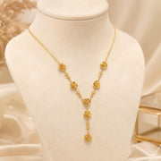 Victorian Rose Y Necklace – Gold — image 9