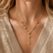 Victorian Rose Y Necklace – Gold — image 1