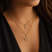 Layered Starfish & Star Gold Necklace — image 8