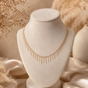 Gold Tassel Necklace – Minimalist Chain — image 6