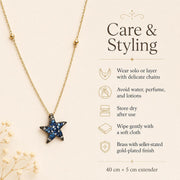 Navy Star Gold Pendant Necklace — image 4