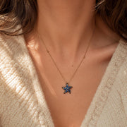 Navy Star Gold Pendant Necklace — image 8