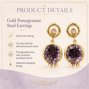 Pomegranate Purple Crystal Earrings — image 2
